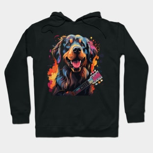 Tibetan Mastiff Playing Guitar Hoodie